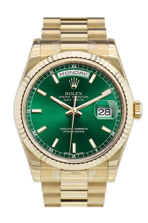 presidential green dial rolex price|Rolex gold green dial.